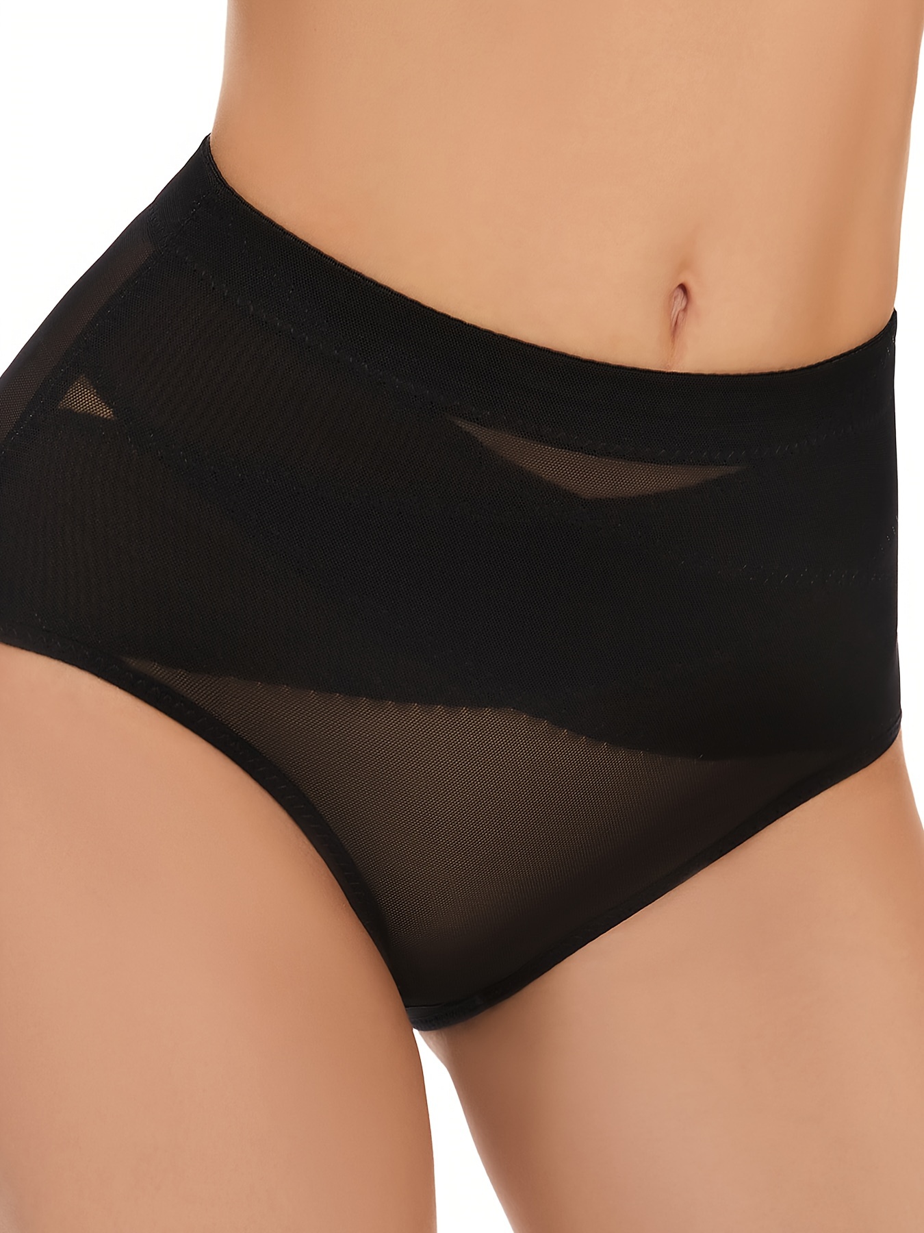 Letter Print Shaping Panties Tummy Control Compression - Temu Canada