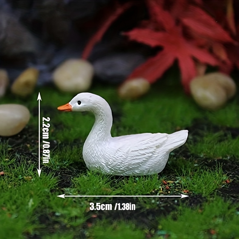 5pcs/10pcs Ducks Miniature Figurines, Mini Ducks Fairy Garden Accessories  For Bonsai Craft Decor, Micro Landscape, Fairy Garden Decor,home Decor