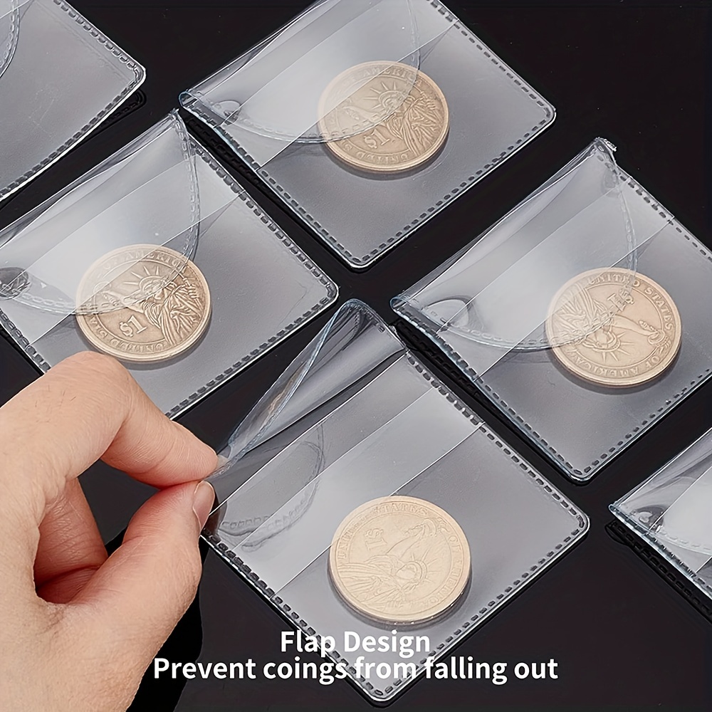 Transparent Coin Collector's Book Coin Organiser Small Stamp - Temu