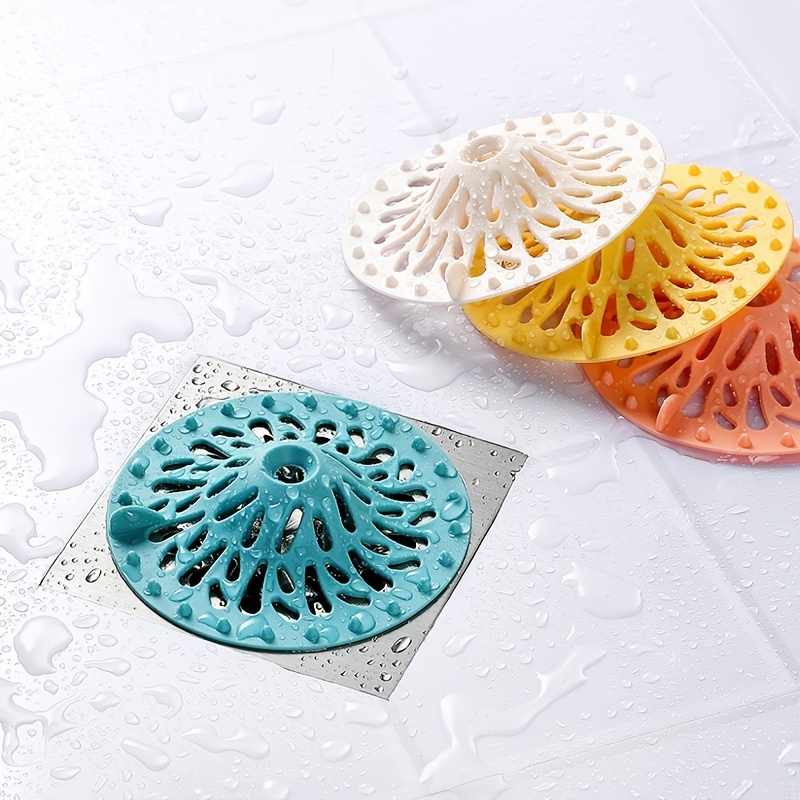 Hair Catcher Durable Silicone Hair Stopper Shower Drain Covers Easy to  Install and Clean Suit for Bathroom Bathtub and Kitchen