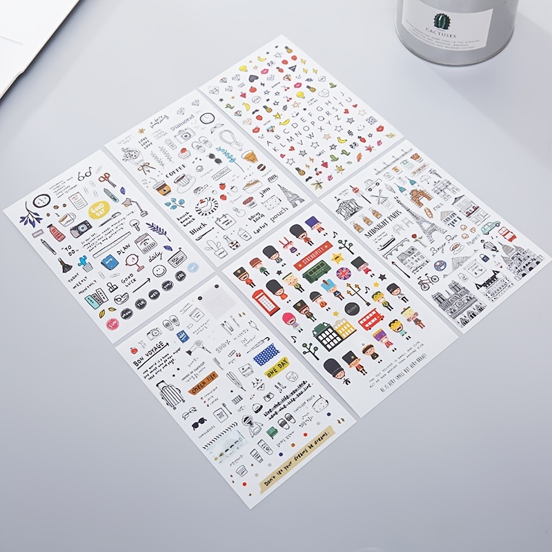 European Style Travel Diary Pvc Sticker Decoration Diary - Temu