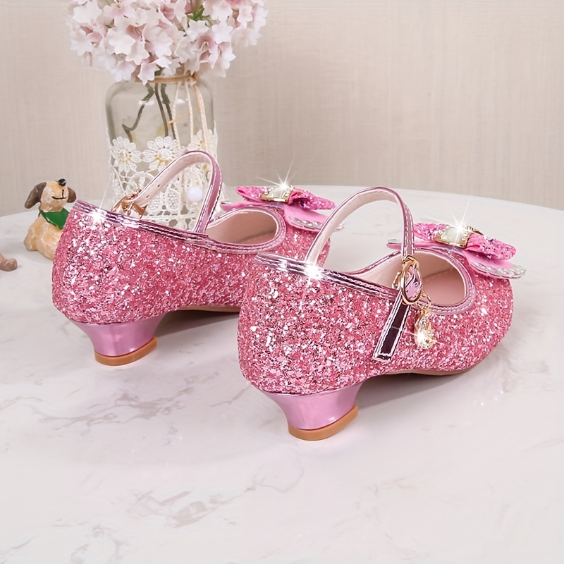 Tacones altos para niñas Zapatos de princesa para niños Zapatos de