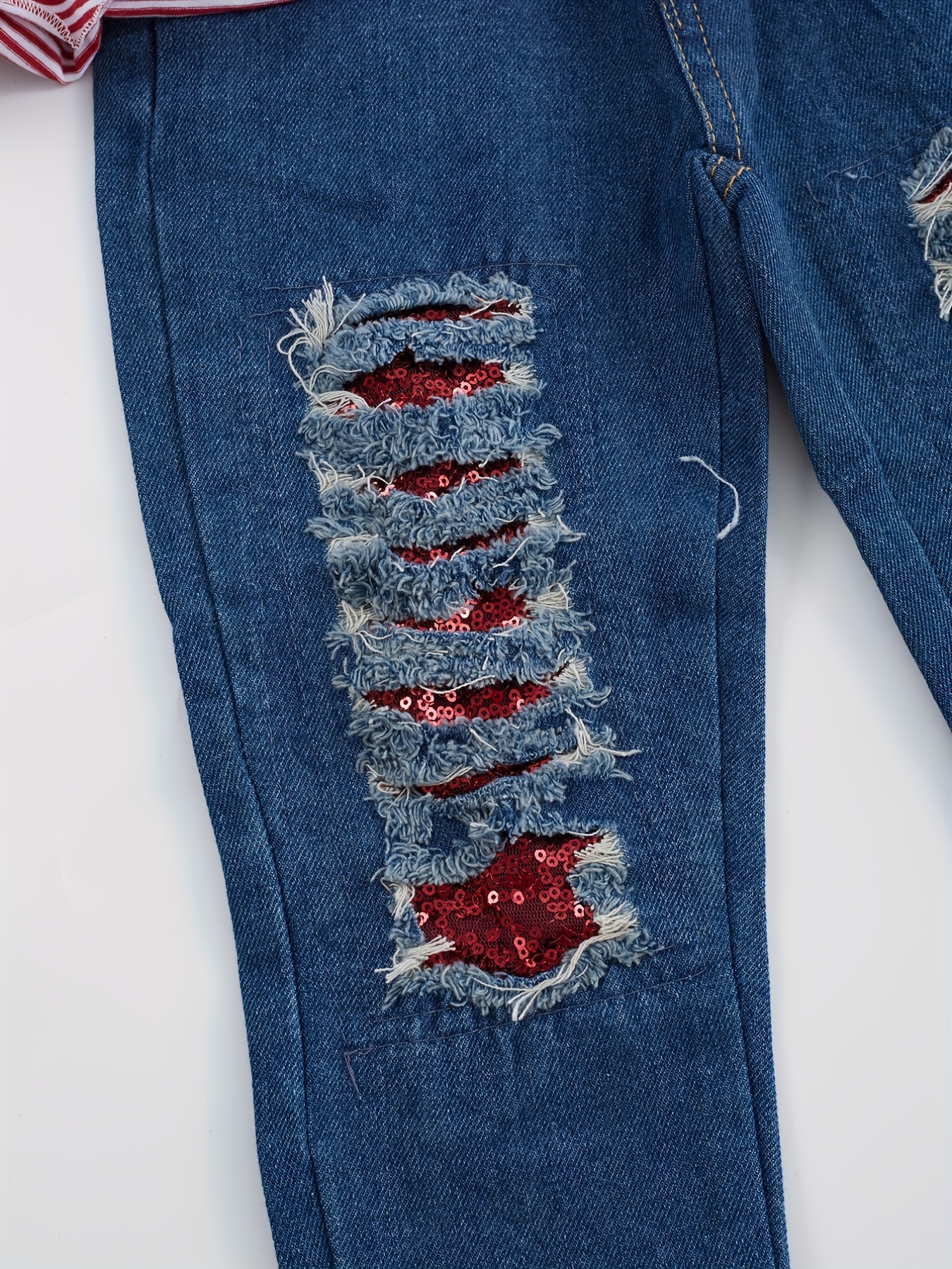 Girls store sequin jeans