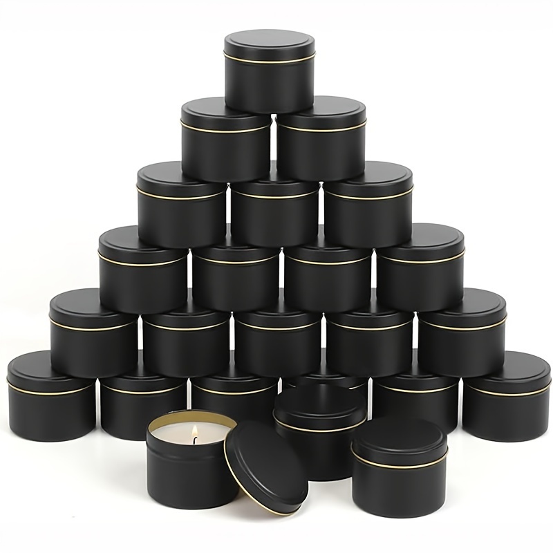 Candle Tin For Candle Making Black Candle - Temu