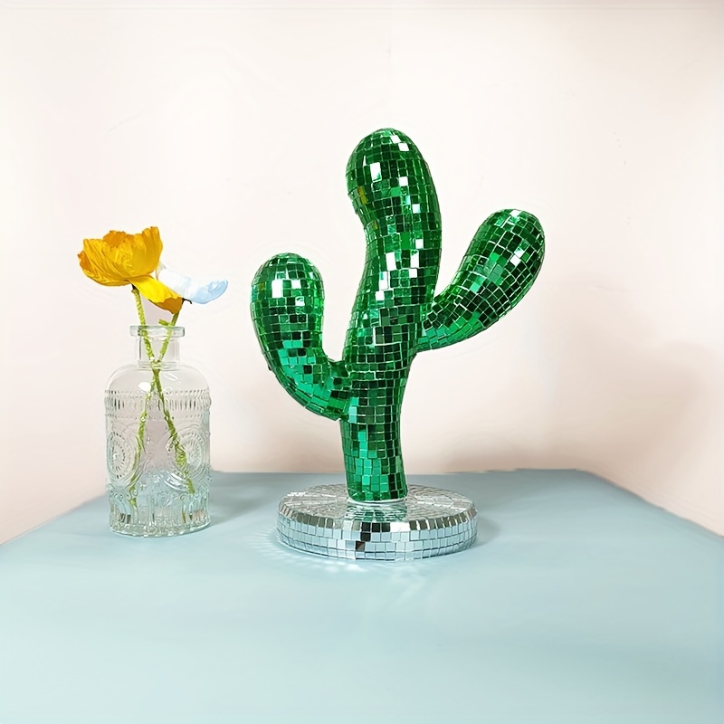 Disco Ball Cactus Glass Mirror Reflective Ornament, Indoor Creative Plant  Shape Decoration Ornament - Temu Germany