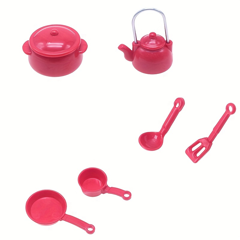 Plastic Mini Pots And Pans 1:12 Toy House Mini Accessories - Temu