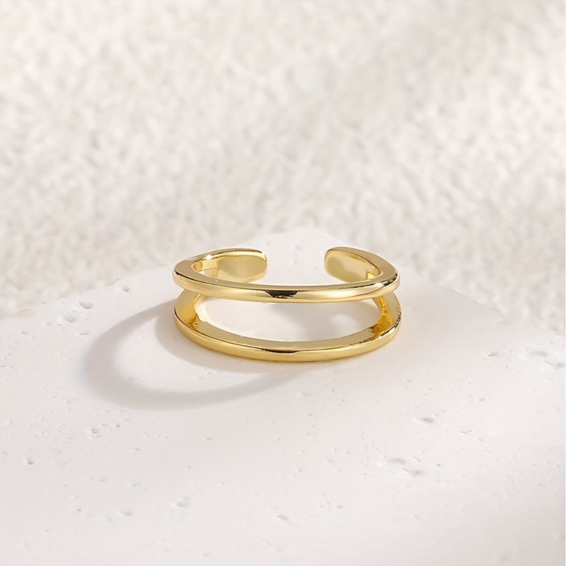 Double Layer 18K Plated Toe Ring, Summer Vacation Decor