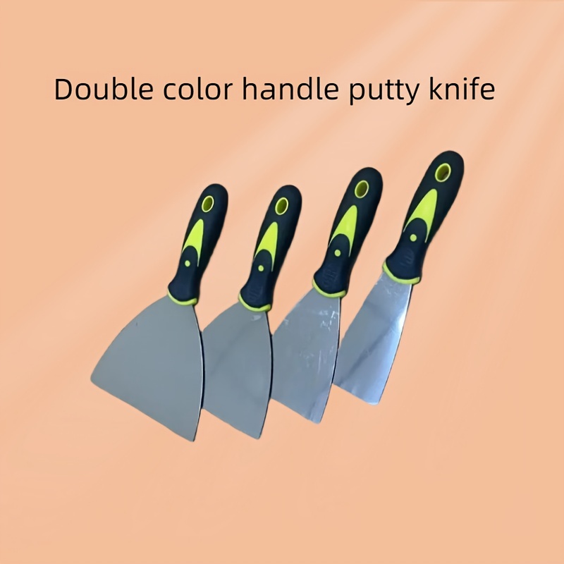 2pcs 2in+6in Putty Knifives, Flexible Plastic Paint Scraper Tool