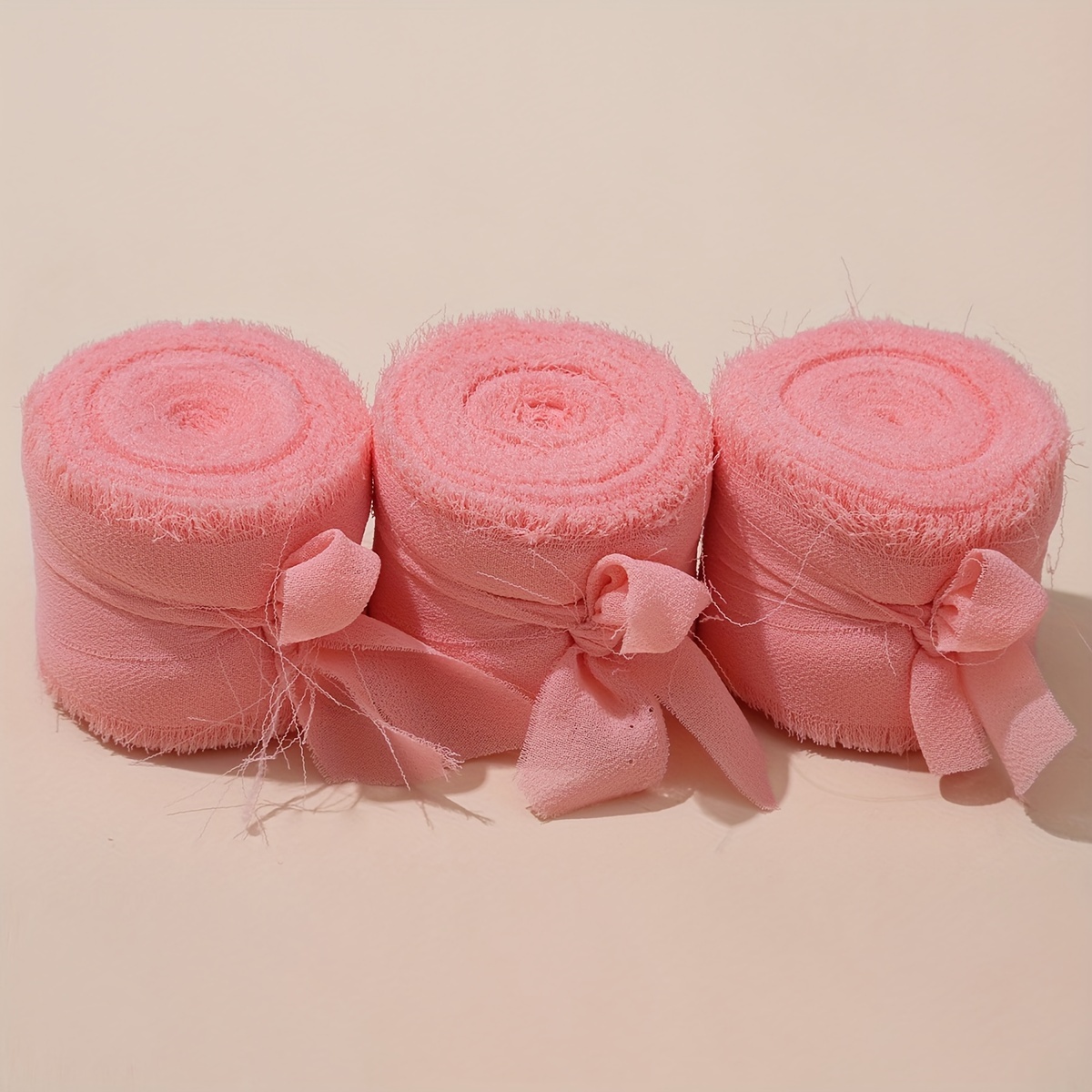 Hand Tear Hem Ribbon Chiffon Ribbon Wedding Flower - Temu