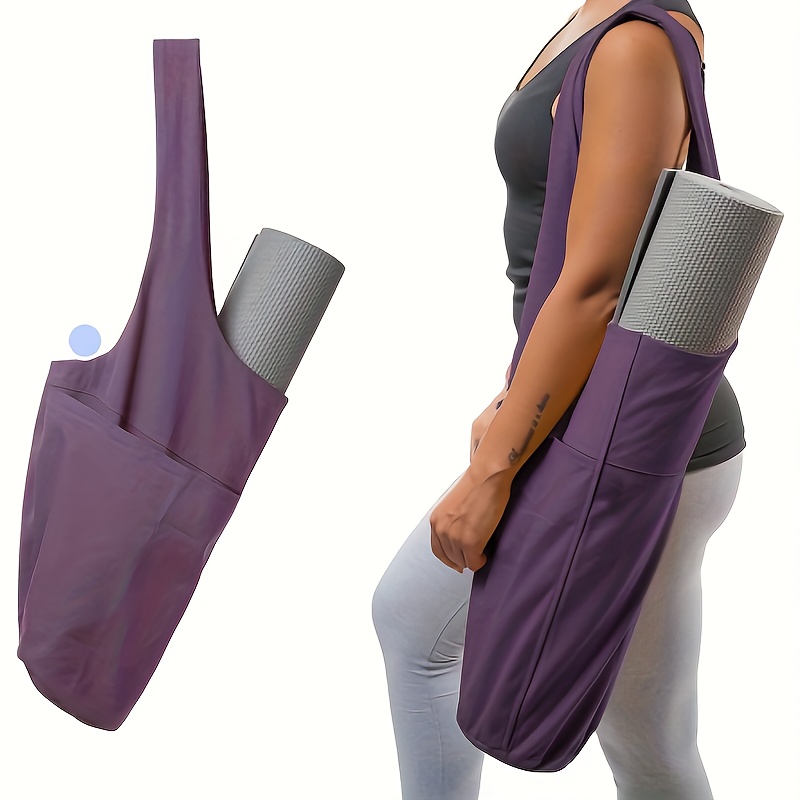 Yoga Mat Storage Bag Sling Mat Handbag With Large Side - Temu Canada