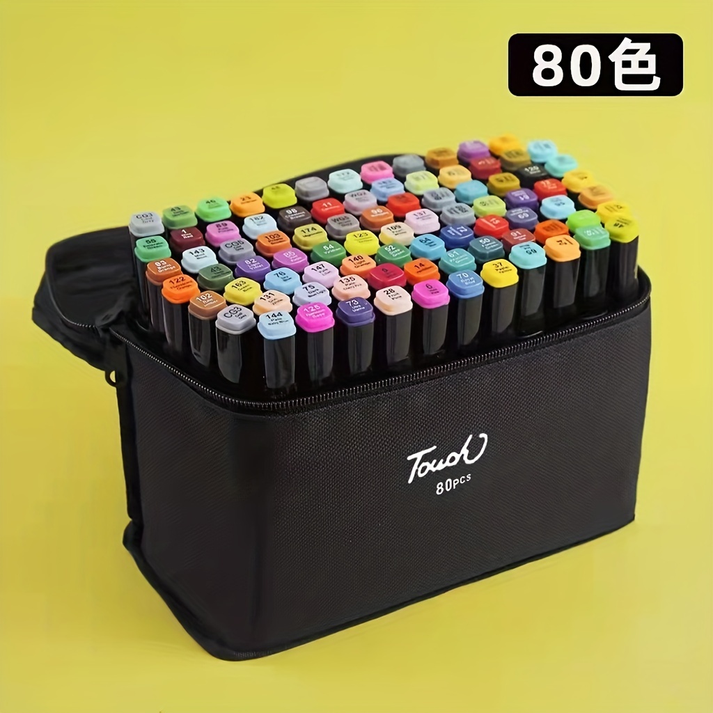 Markers 80 color Double Tipped Alcohol Markers Chisel Fine - Temu