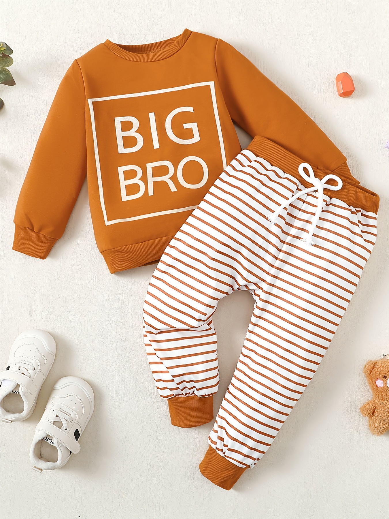 Baby boy and big brother 2024 matching outfits