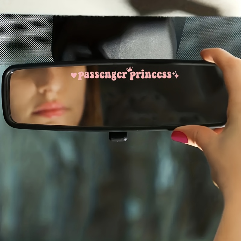 Passenger Princess Mirror Minimalist Cute Girl Car Sticker - Temu
