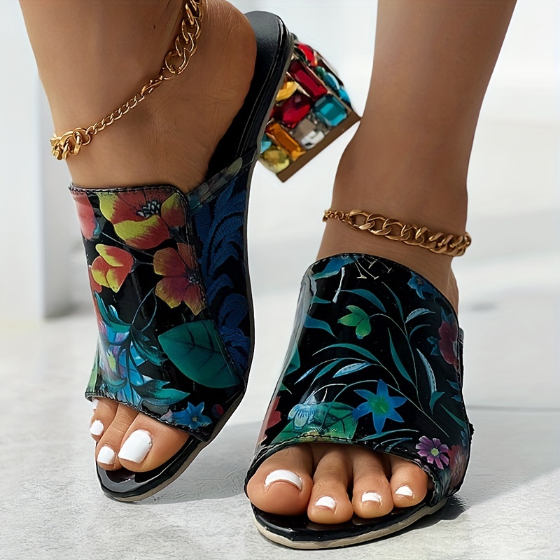 Women's Sandals - Block Heel, Sliders