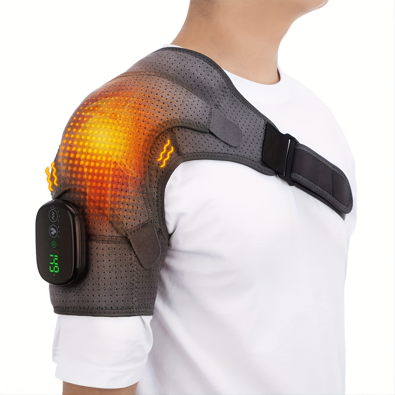 Relax And Recharge With A Usb Heated Shoulder Massager Brace - Vibration  Knee Heating Pad For Knee, Elbow, And Shoulder Warmers - Temu Austria