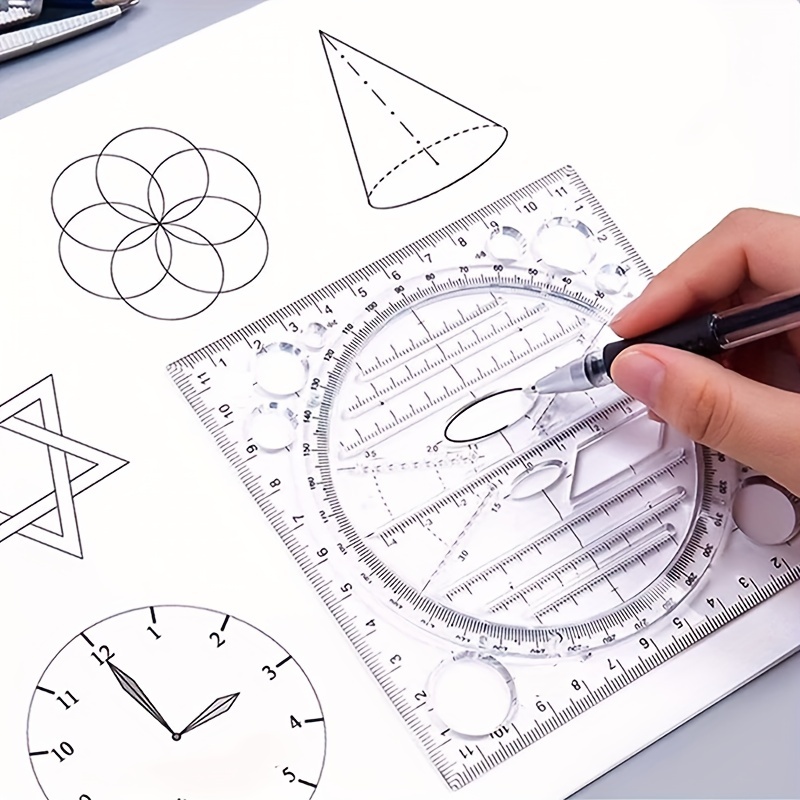 Multifunctional Spiral Ruler: Educational Drawing Tool For - Temu