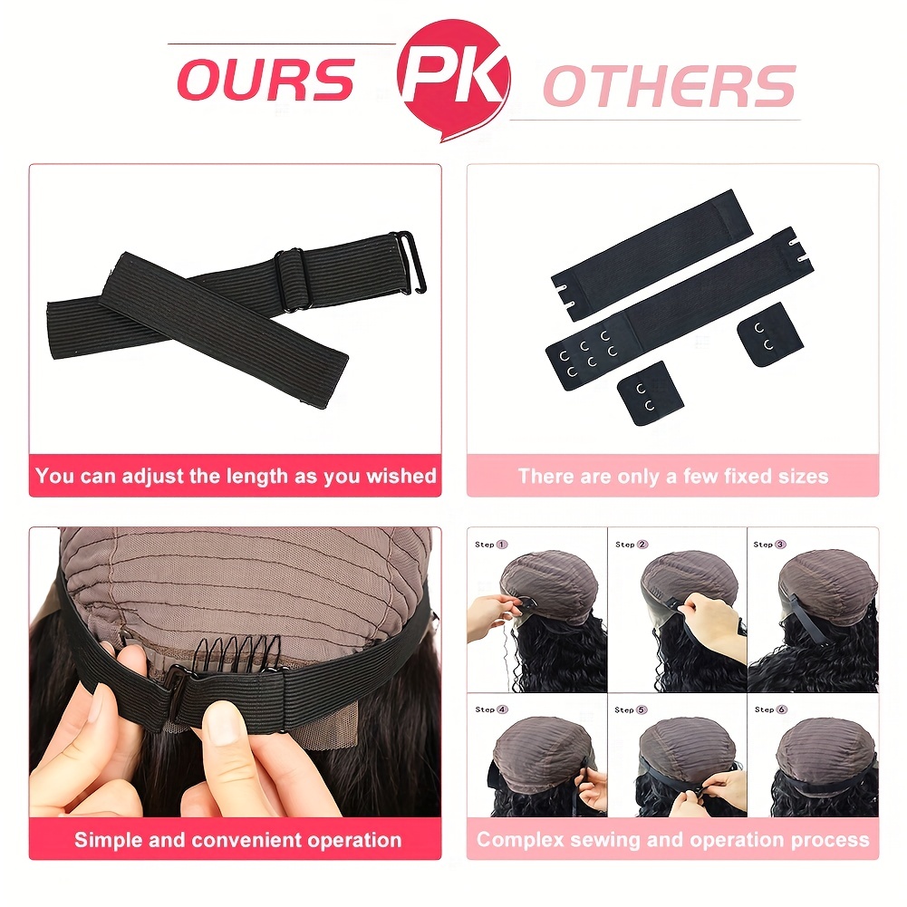 Elastic Band For Wigs Adjustable Strap Sewing Wig Making Secure 30 48X2.5