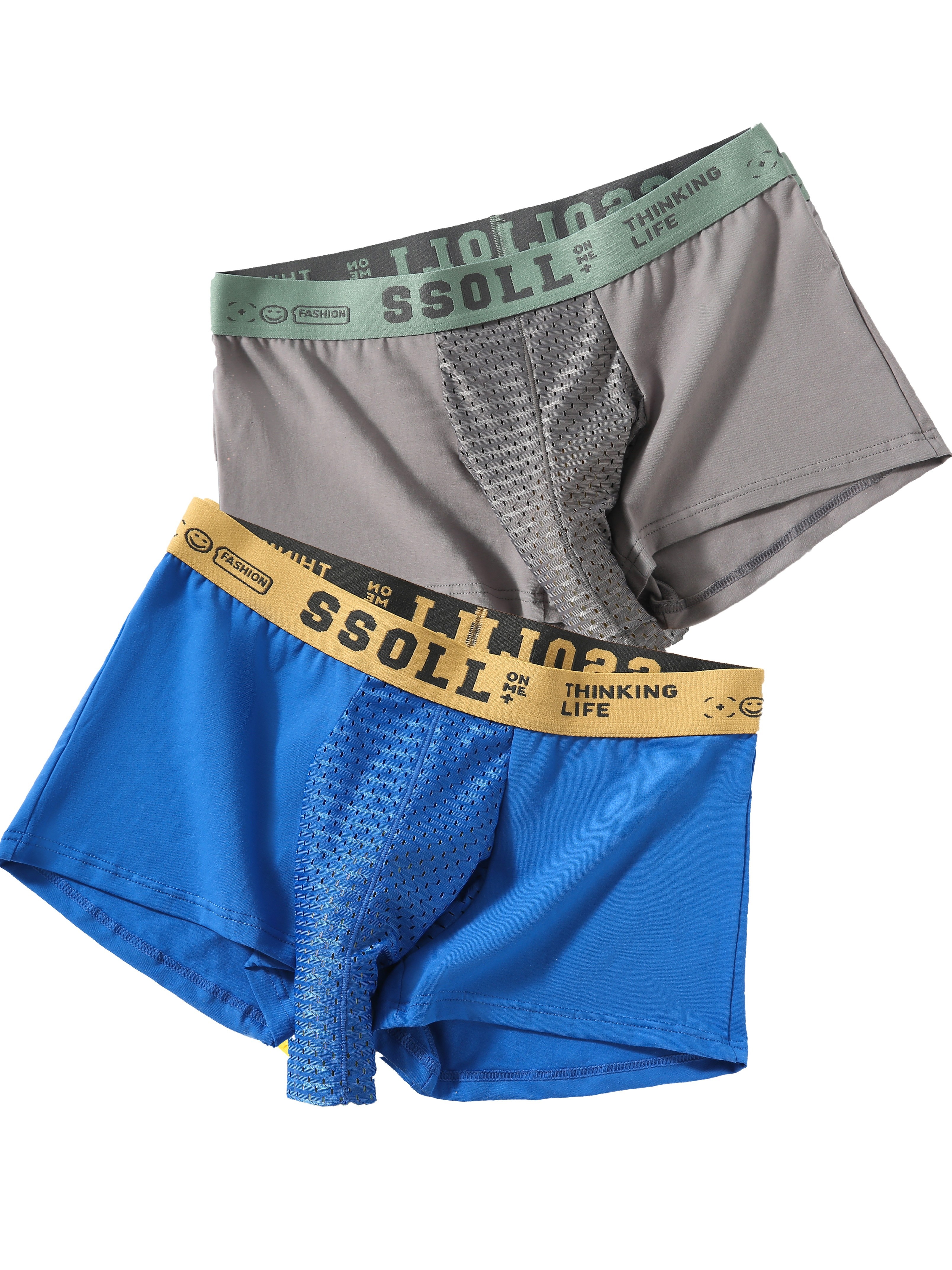 Men's Separate Pouch Boxer Briefs Breathable Comfy Quick - Temu