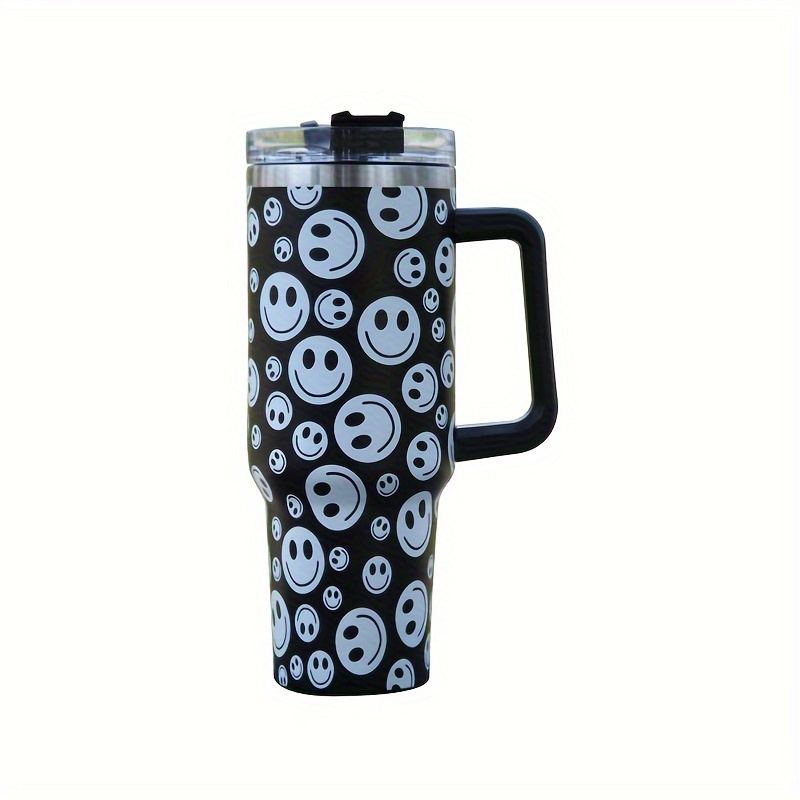 Good Day Happy Face Printed Stainless Steel 40 oz Tumbler – Forest Cove Home