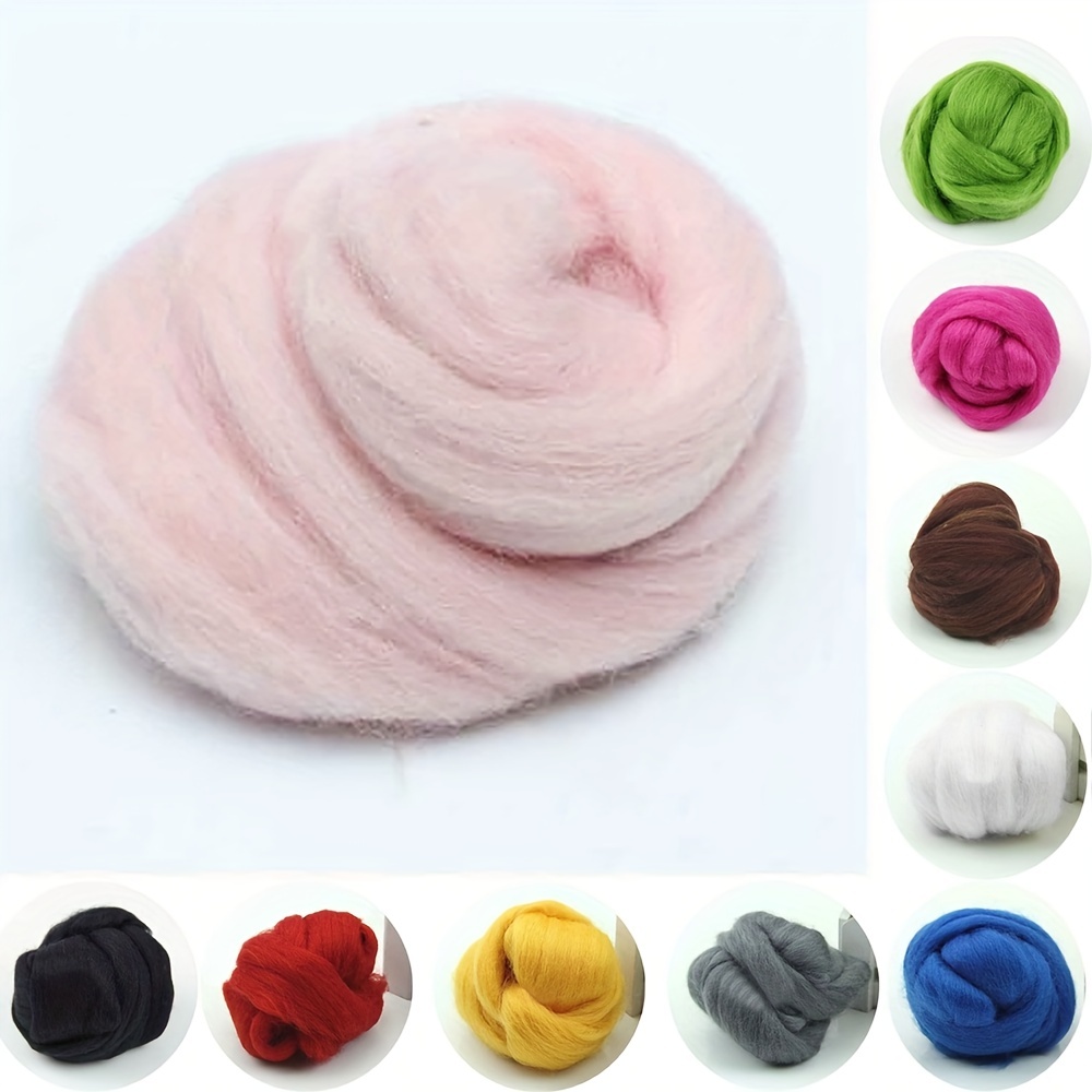 Genuine Wool Top Fibre Roving For Needle Felting Materials - Temu