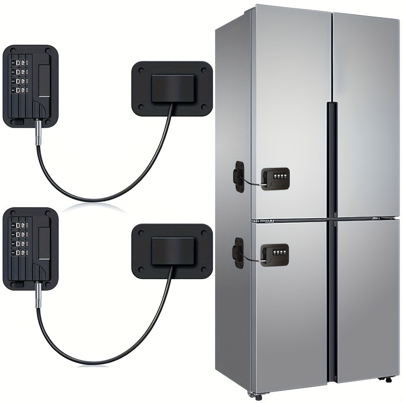 Refrigerator Fridge Freezer Door Lock with Password, Child Proof  Refrigerator Door Lock for Kitchen Refrigerator, Cabinets and Drawers,  Closets