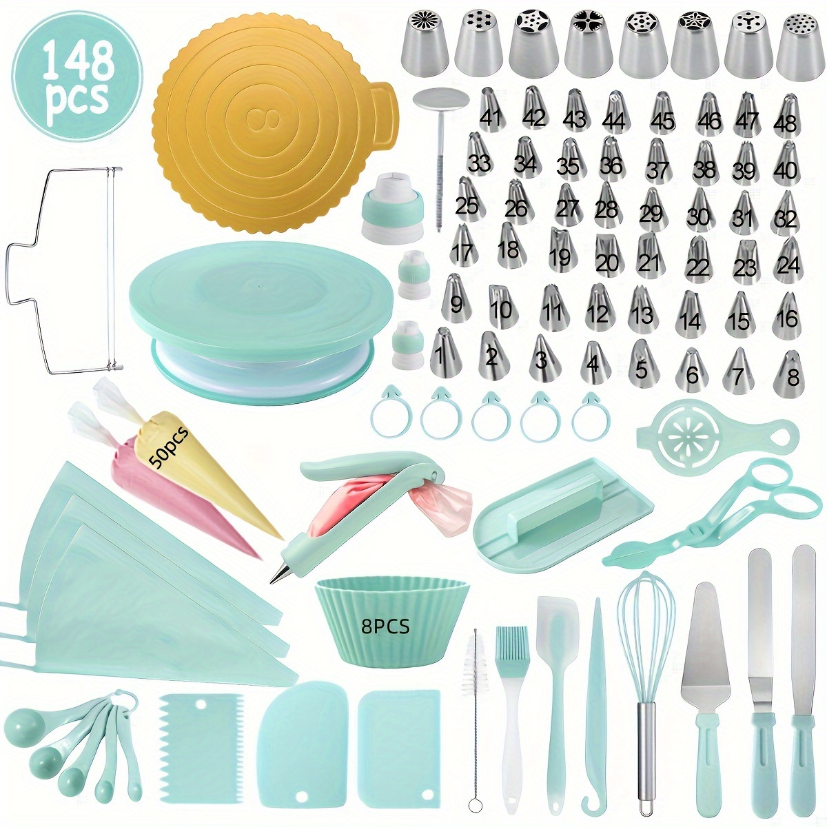 Set Kit De Herramientas Para Decoración De Pasteles Que - Temu