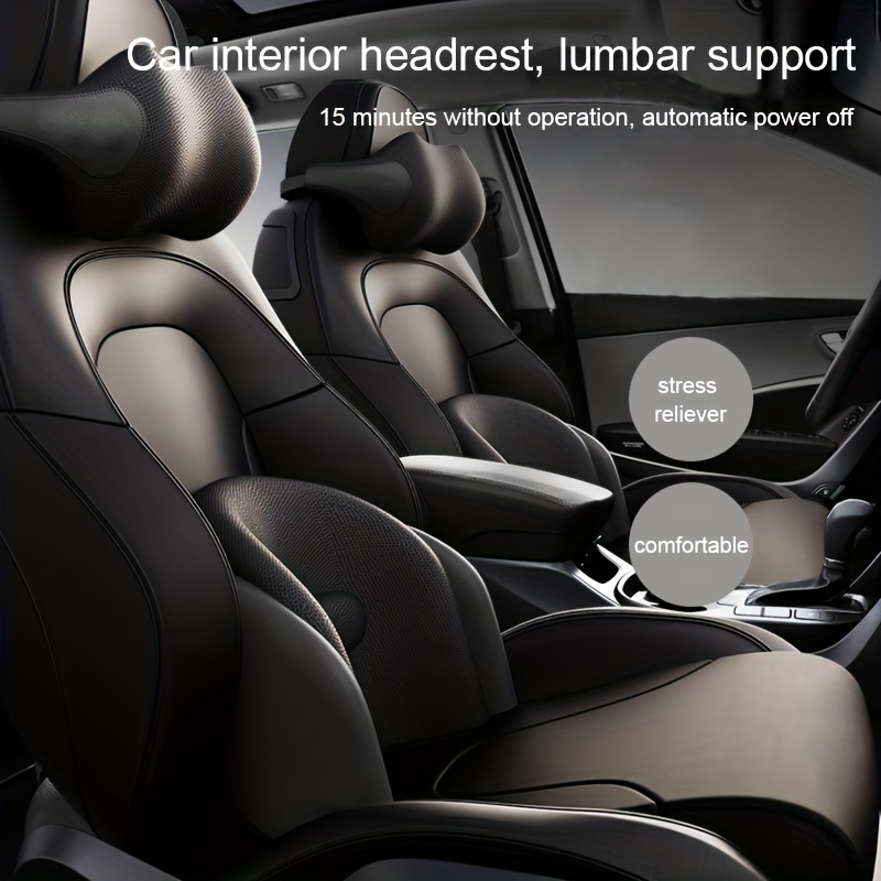 Lumbar Support Cushion for Car and Headrest Neck Pillow Kit