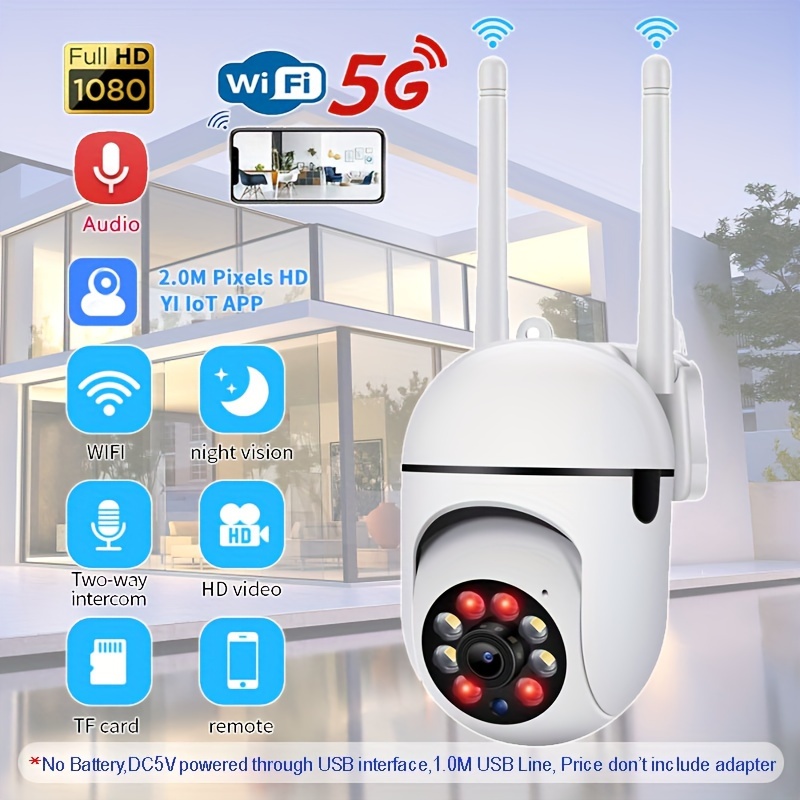 Wifi Camera Smart Home 1080p Hd Cloud Wireless Automatic - Temu