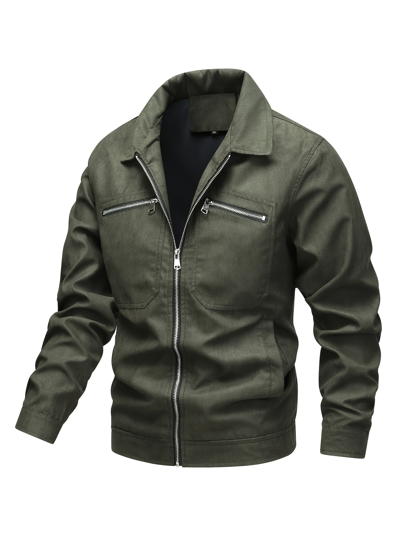 Chaqueta Moto Hombre Chaqueta Bombardero Vintage Cremallera - Temu