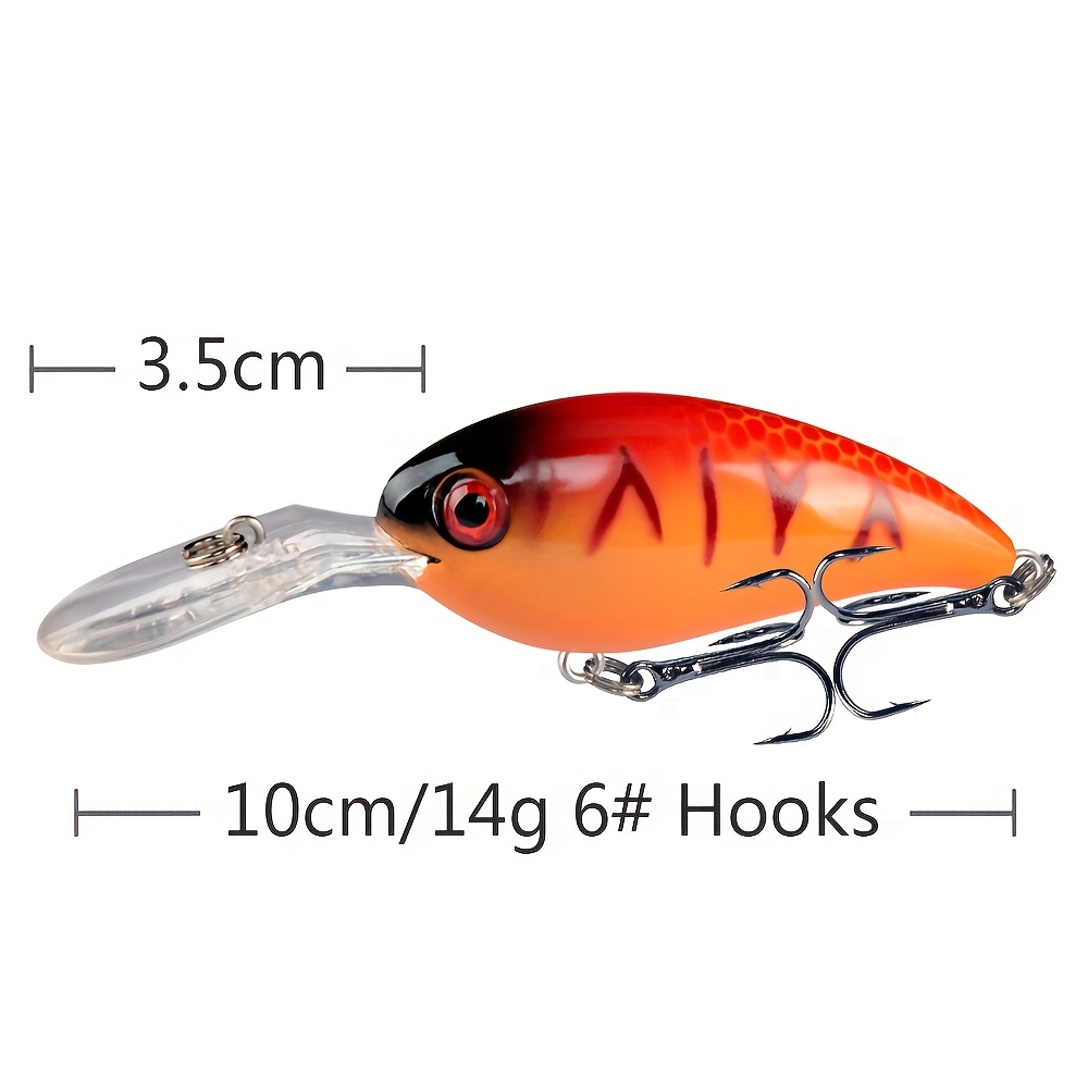 Crankbait Fishing Lures Treble Hooks Bionic Hard Baits - Temu