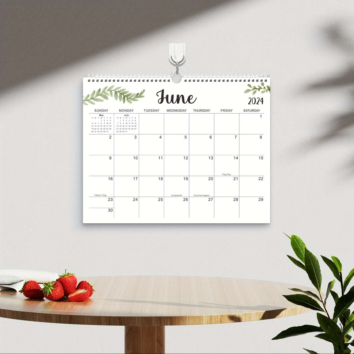 2024 Calendar - 12 Monthly Calendar 2024, 2024 Wall Calendar From January  2024 - December 2024,, Twin-wire Binding + Hanging Hook + Thick Paper +  Unruled Blocks With Julian Dates -flowers - Temu New Zealand