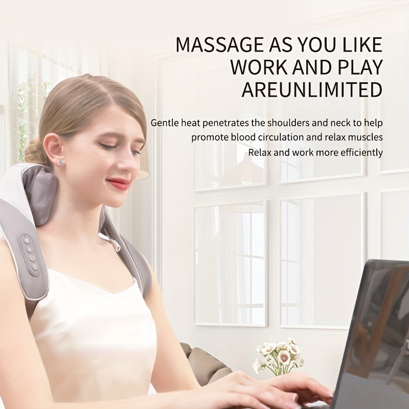 Neck Massager Shiatsu Back Neck Massager With Heat Electric - Temu