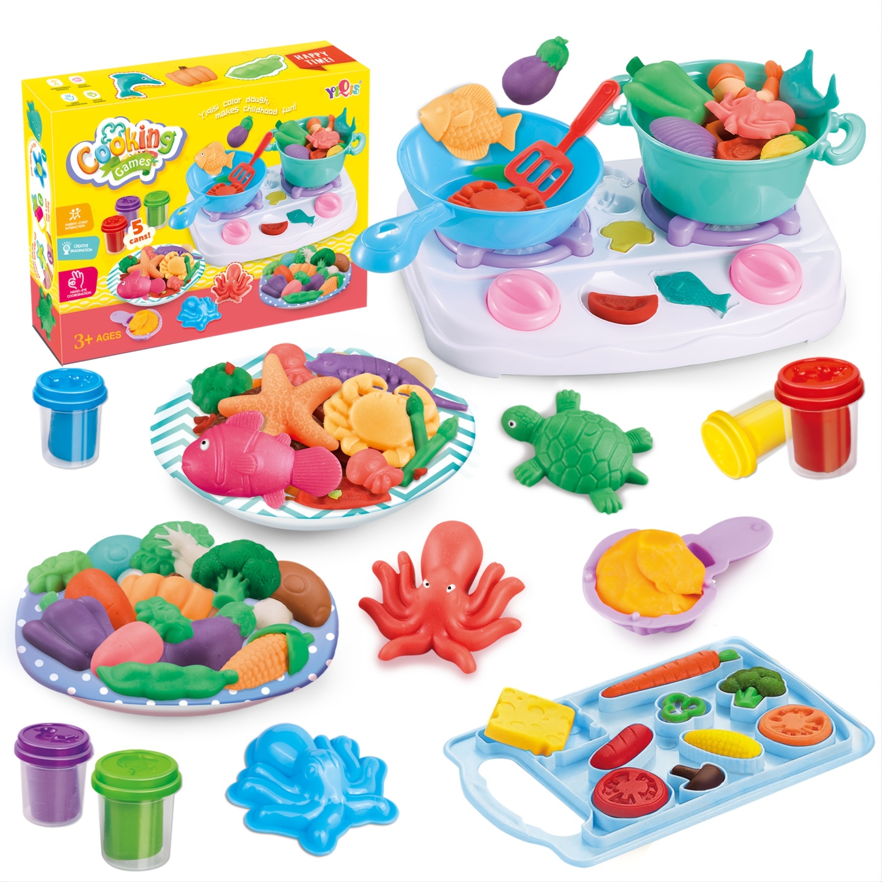 Play Dough Tools for Kids, 20 PCS Playdough Tools Kit Include