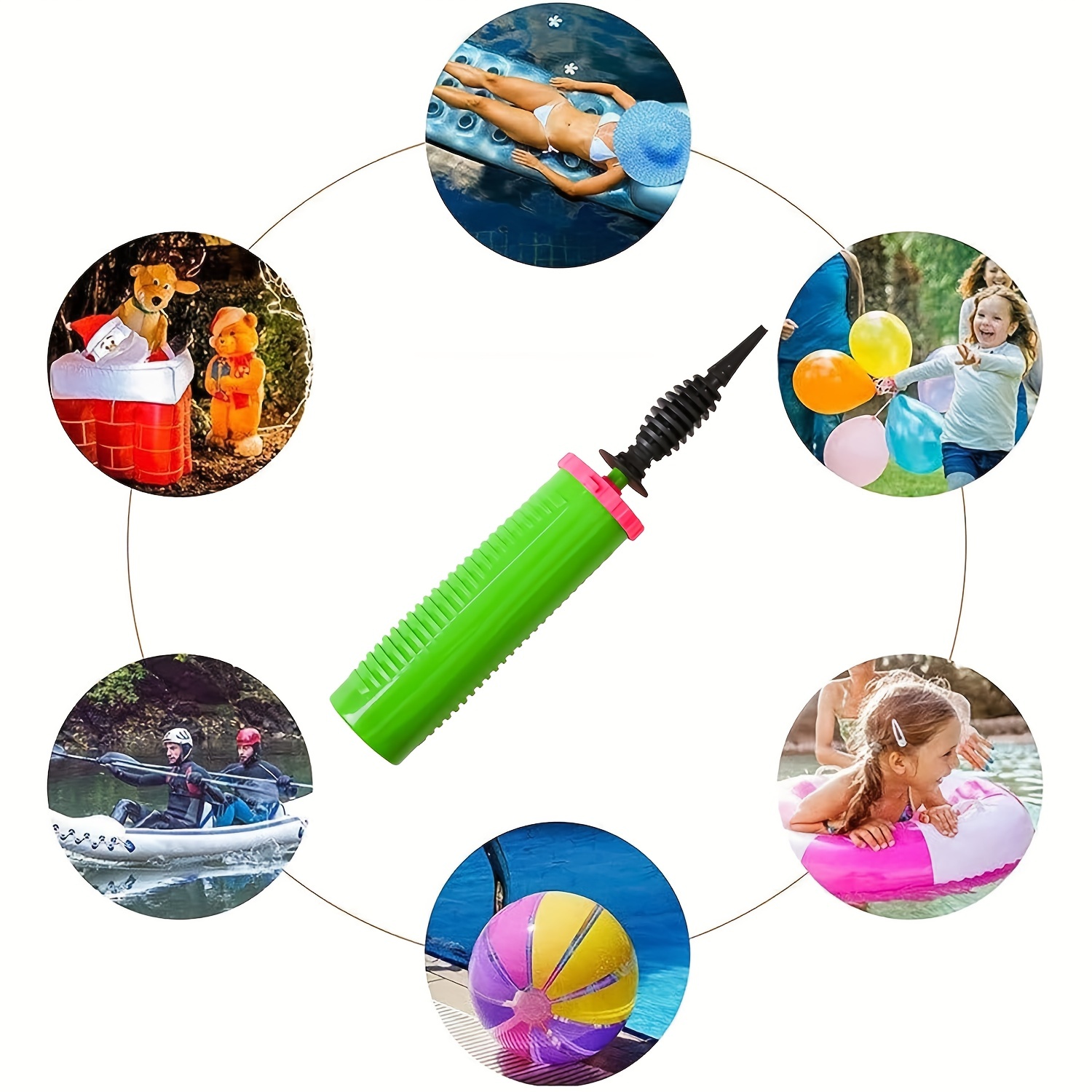 Bomba eléctrica de globos, inflador/soplador eléctrico portátil de doble  boquilla con extensión de manguera multiusos, para decoración de fiestas