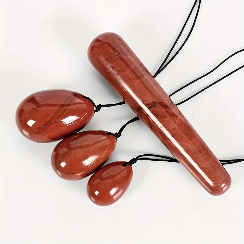 4pcs Crystal Semi-Precious Stone Jade Egg Set