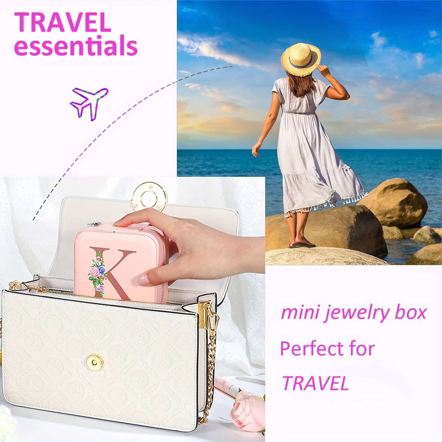 Travel Jewelry Organizer, Travel Essentials Accessories Case, Ring