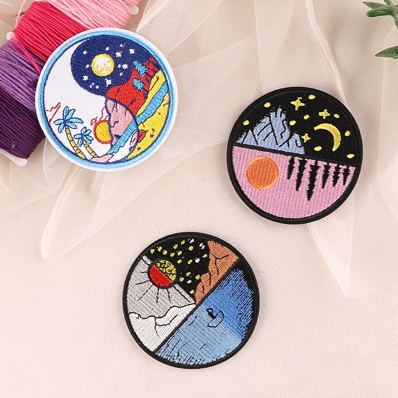 22pcs Cloth Embroidery DIY Accessories Patches, Cloth Patches Can Be Sewn  And Ironed , Shoe Hat Box Accessories Sticker Patches, For Men