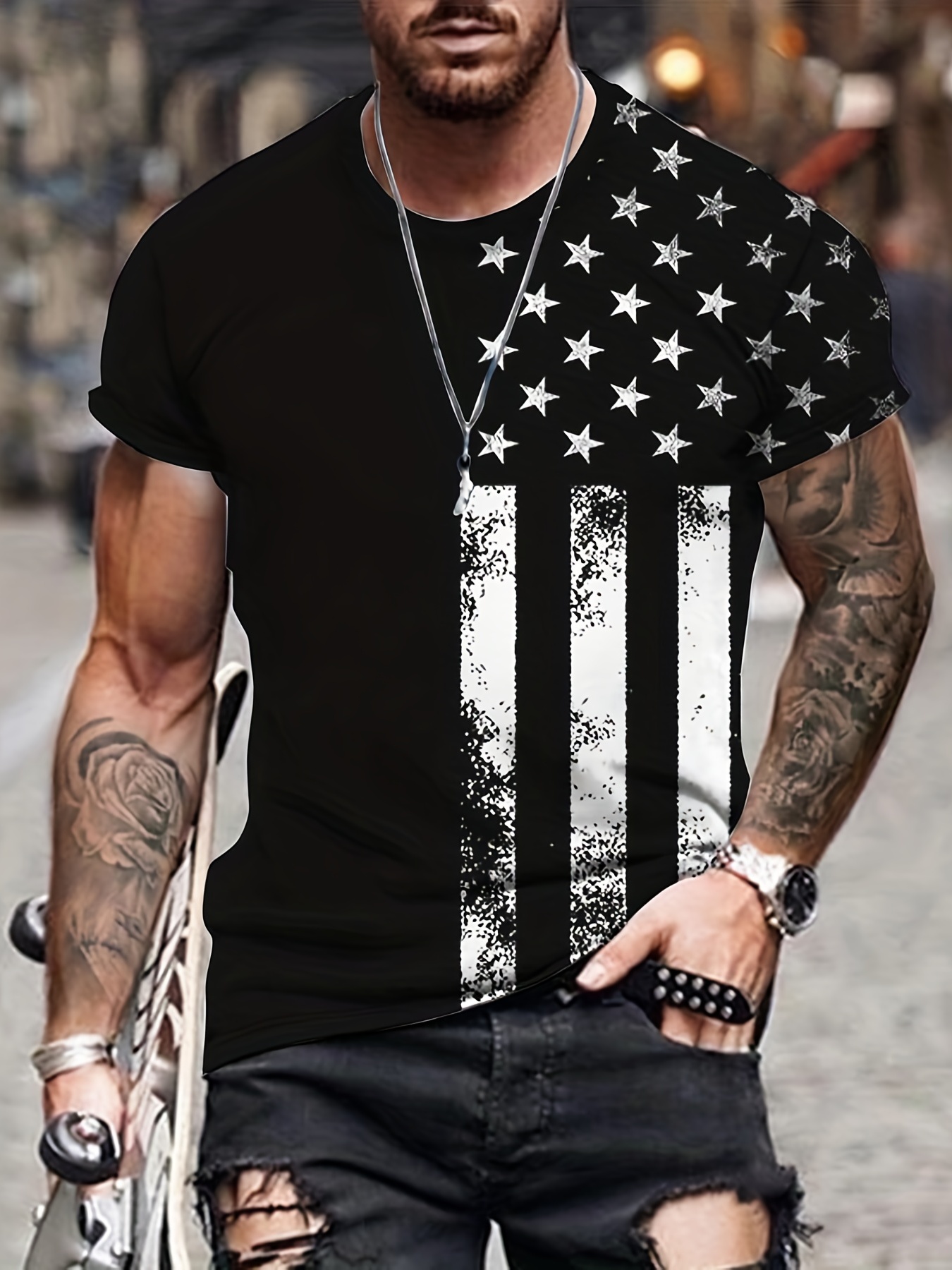 Men's American Flag Pattern Print Fashion Novelty Boxer - Temu