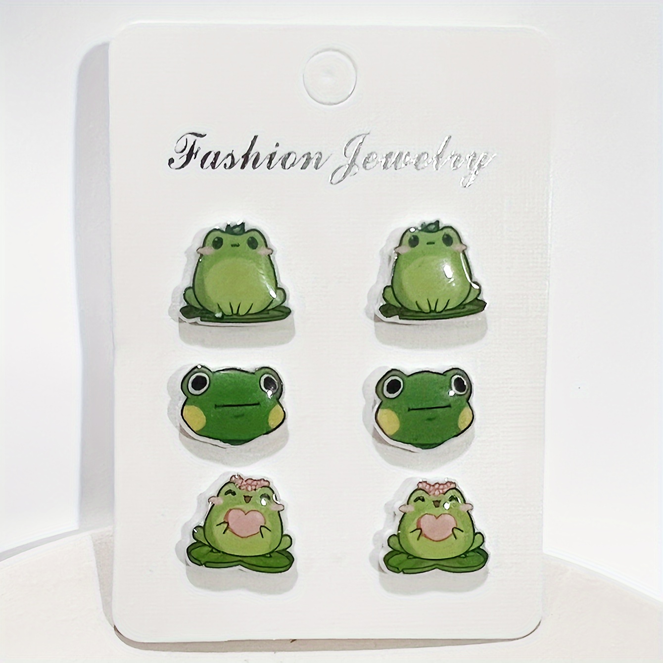 Cute Green Frog Earrings Charms Jewelry, Jewels Gift Birthday Gifts for Women Wife Girls Her 1 Pair, Free Returns & Free Ship, Plastic, 0.79