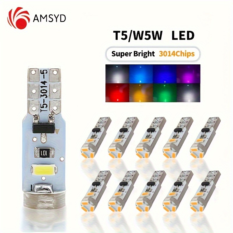 Ampoule led concave T5 T6.5 W1.2W 12V DC