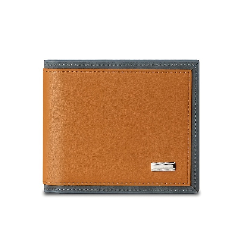 Men'S Solid Color Pu Leather Wallets
