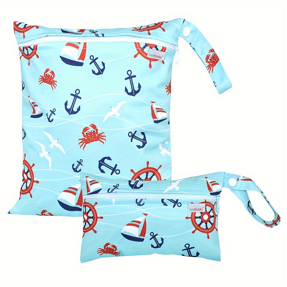 2pcs pañal de tela húmedas bolsas secas impermeables de viaje reutilizables  piscina de playa guardería artículos sucios para bebés bolsa de gimnasio de  yoga para trajes de baño o ropa mojada
