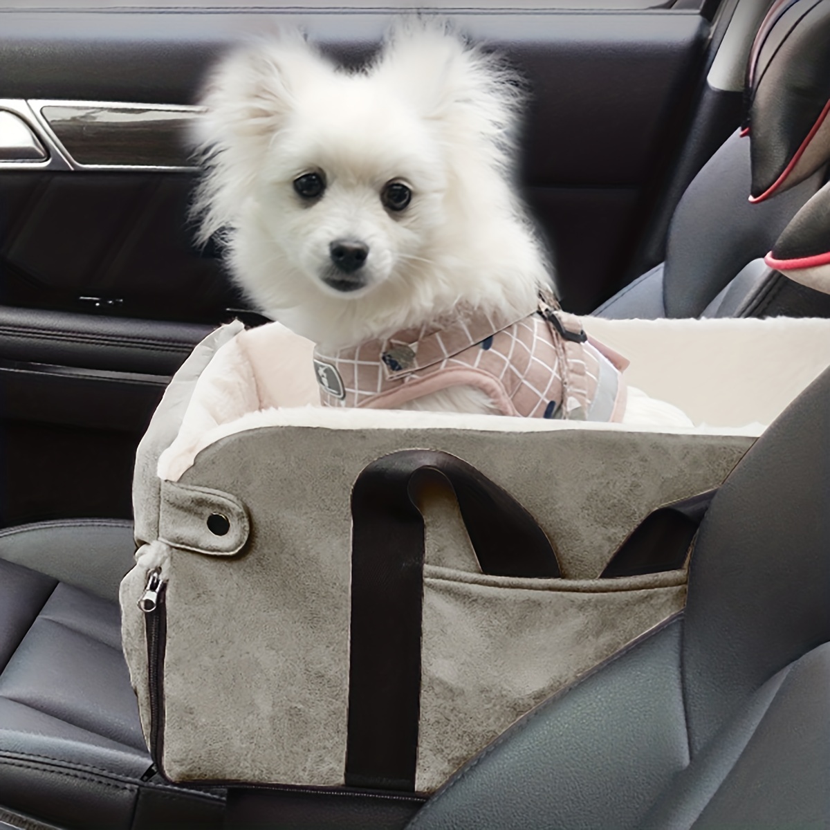 Siège d'auto pour chien à console centrale avec transport de