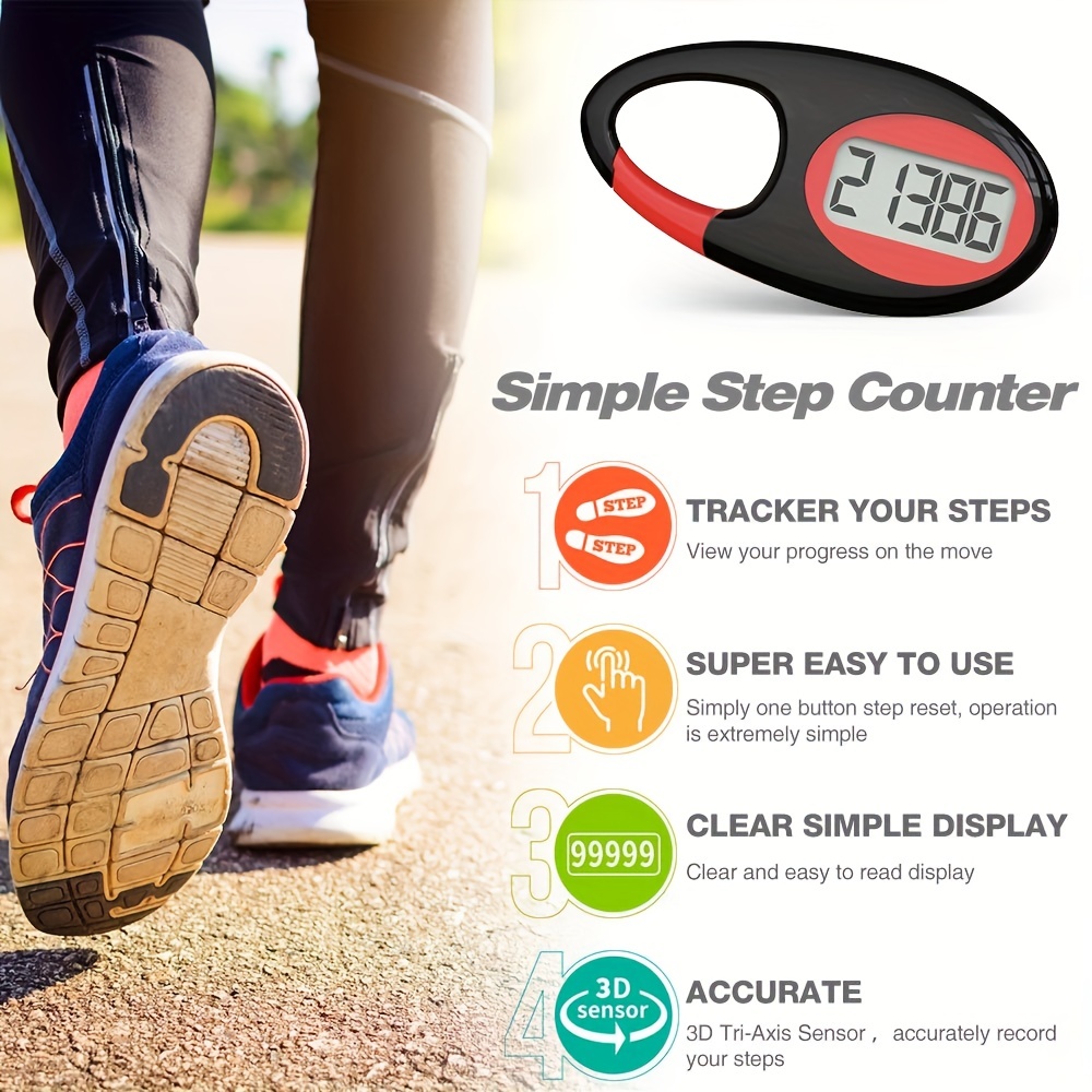 Acheter Podomètre 3D multifonctionnel avec clip pour tracker de fitness  pour le suivi des pas/