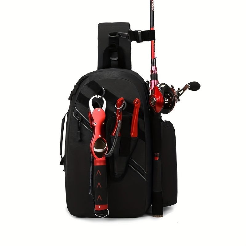 Cheap 2023 New LEO Black Multi-functional Waterproof Fishing Tackle Storage  Bag Large-capacity Outdoor Backpack Messenger Sling Fishing Bag