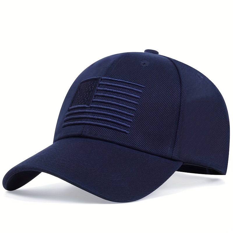 Flag Embroidery Golf Baseball Cap Solid Casual Sports Hat Adjustable Dad Hats