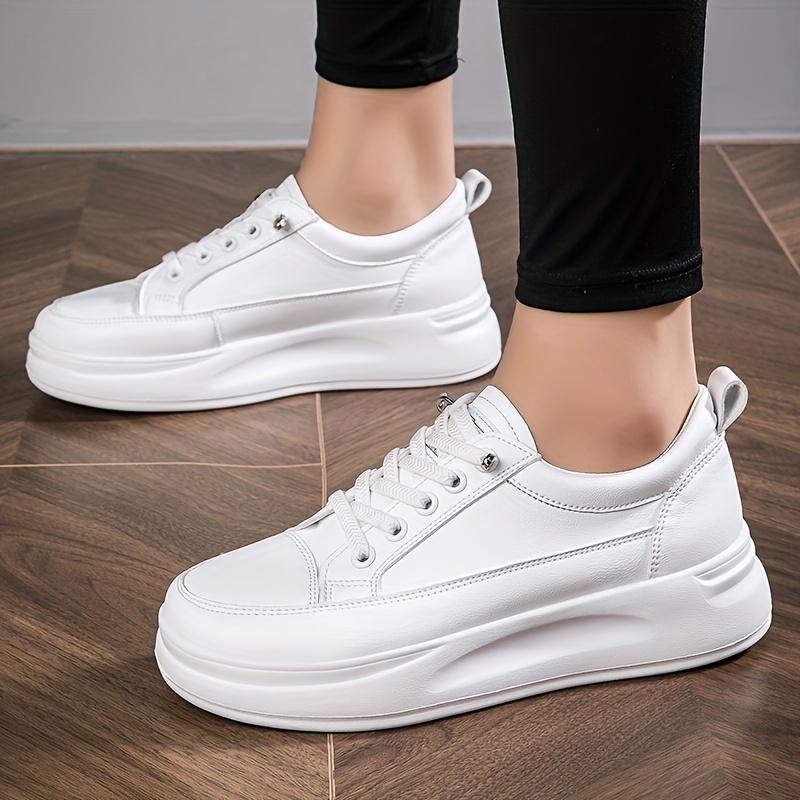 BLWOENS Zapatillas casuales antideslizante mujer zapatos-Blanco