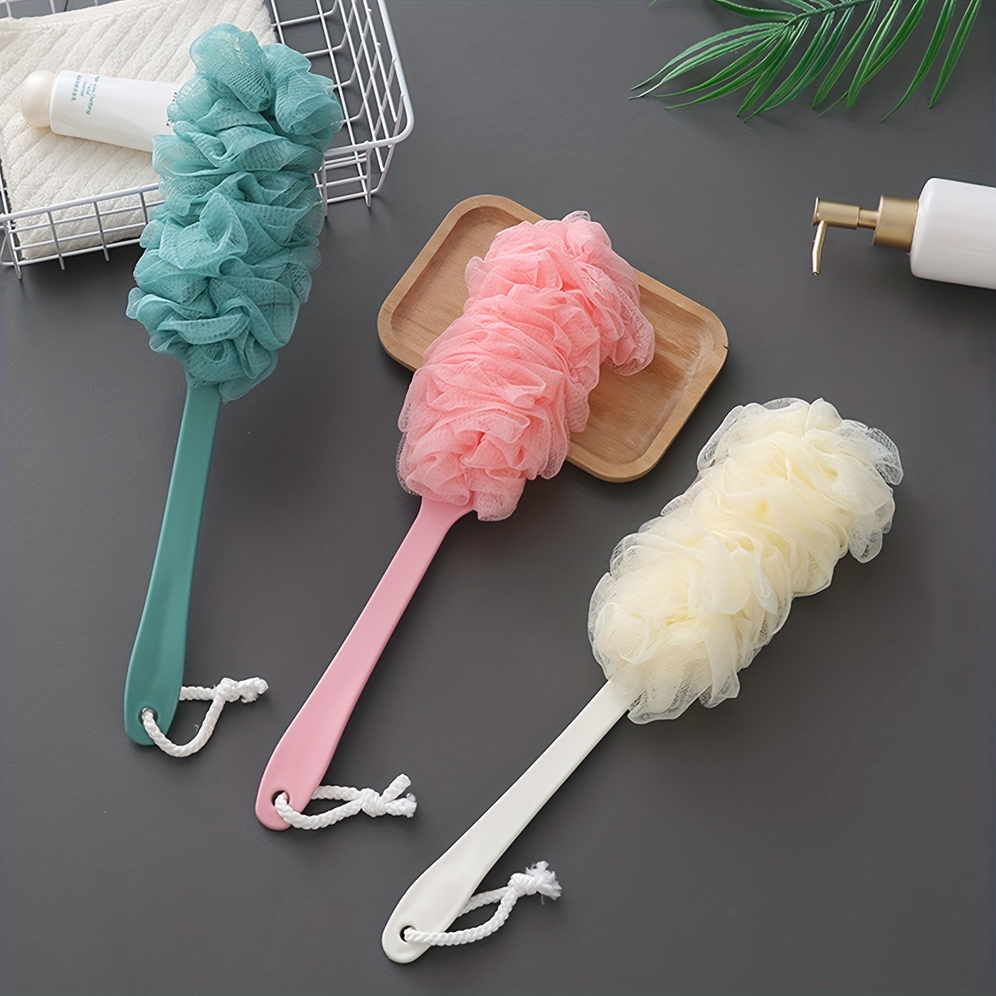 Long Handle Back Brush for Shower Massage Back Scrubber Body Scrub