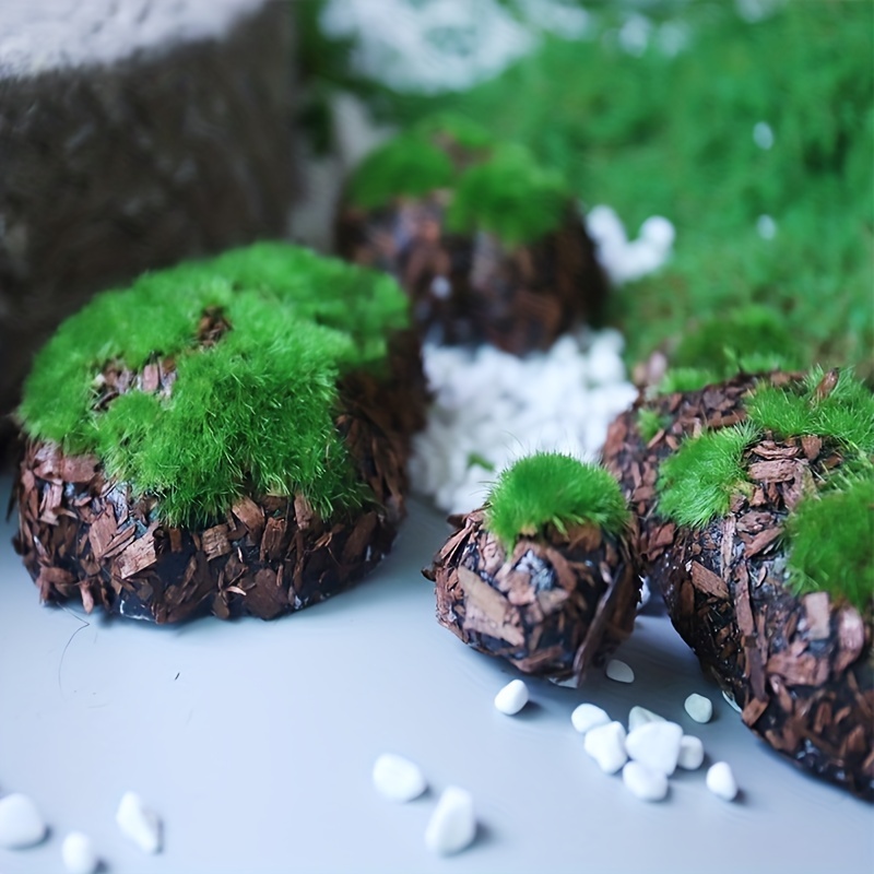  Woohome 38 PCS Artificial Moss Rocks Decorative Faux Green Moss  Covered Stones, 30 PCS Green Moss Balls and 8 PCS Brown Stone Moss Decor  for Floral Arrangements, Fairy Gardens and Crafting 