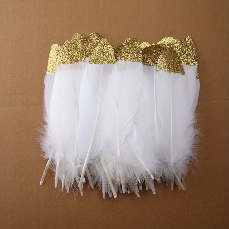 Natural White Goose Feather Crafts Diy Plume Jewelry Making - Temu